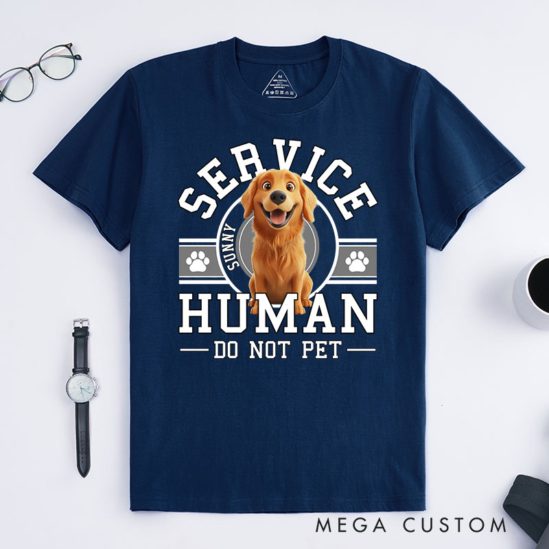 Personalized Dog Lover Service Human Cartoon T-Shirt