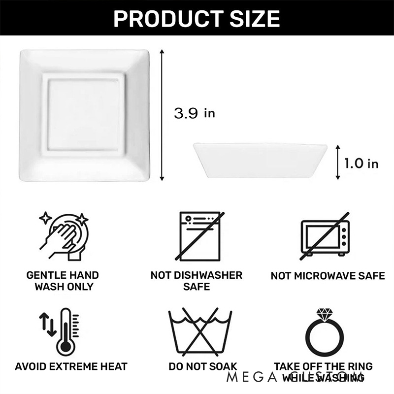 Personalized God Says i am Bible Chapter Ceramic Square Ring Dish with Name Religious Gift for Christians