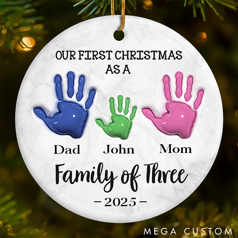 Personalized Family Christmas Ornaments Creating Lasting Memories with Our Family Handprint Tradition
