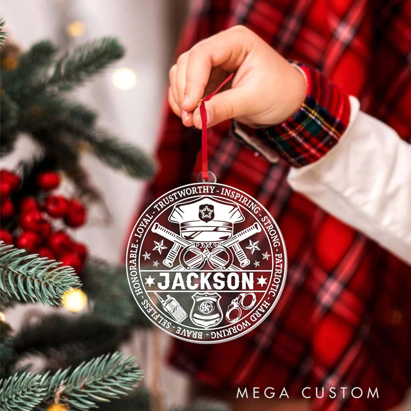 Personalized Police Honor Ornament Perfect Gift for Dedicated Law Enforcement Officers