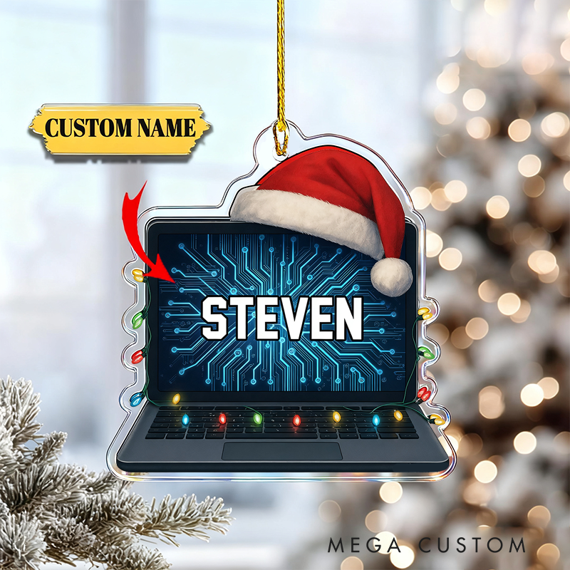 Personalized Christmas Ornament Computer Design Acrylic Ornament for Office Workers