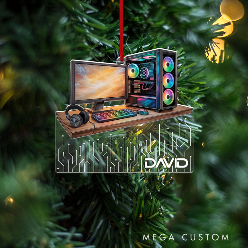 Personalized Christmas Ornament PCB Design Acrylic Ornament for Office Workers