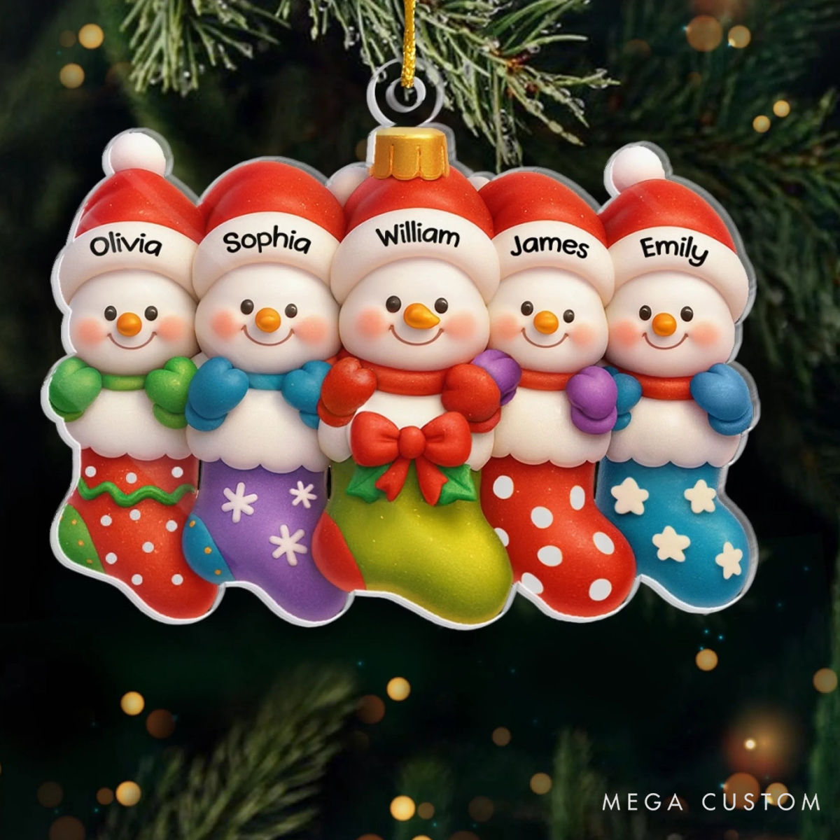 Personalized Acrylic Ornament Warm Hearts Make Christmas Bright  Family Reunion FestivalChristmas Ornament 