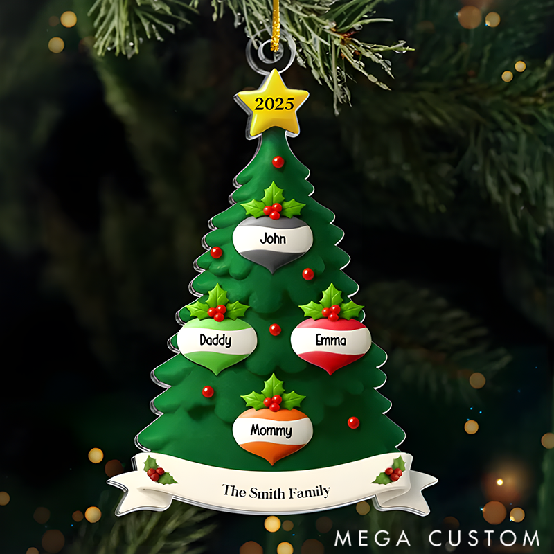 Personalized Family Christmas Ornaments Commemorating Our First Christmas Family Christmas Tree
