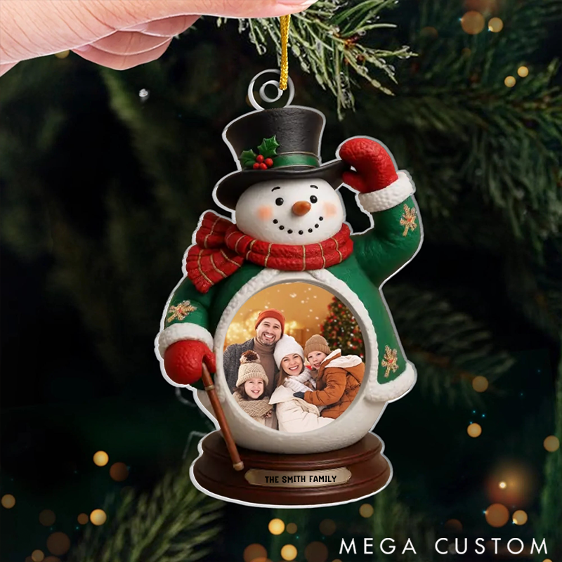 Personalized Christmas Ornament Custom Photo Acrylic Ornament Personalized Family First Christmas