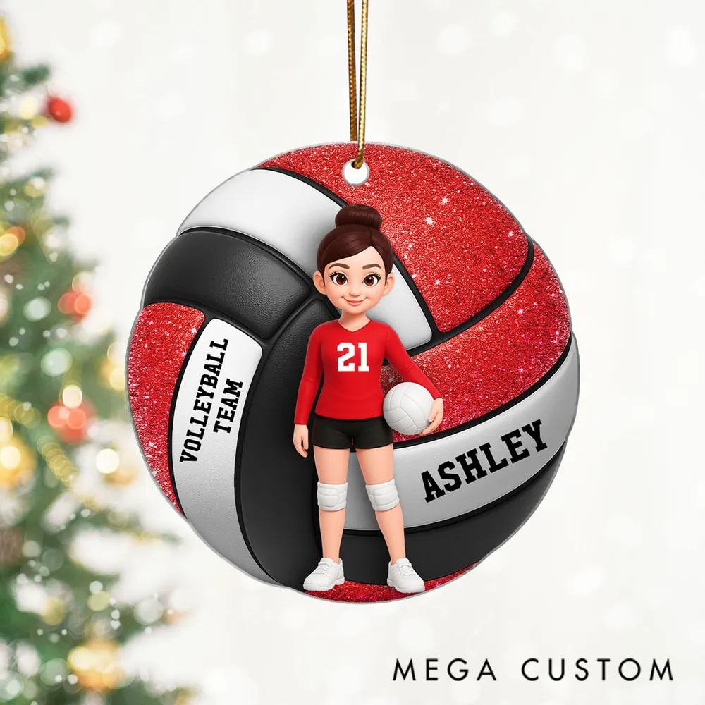 Personalized Acrylic Ornament-Volleyball Girl 3D Effect 