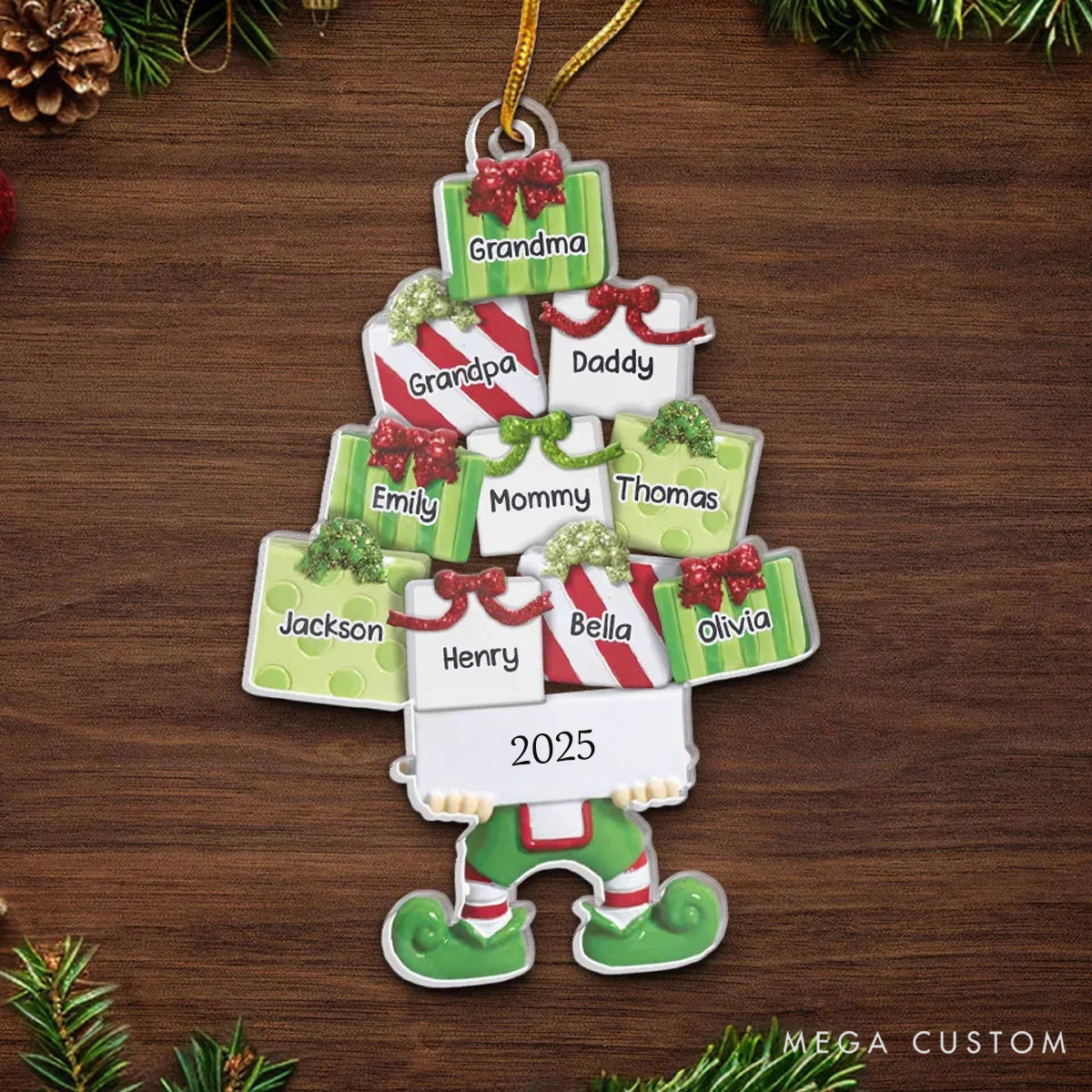 Personalized Acrylic Christmas is a Time to Feel the Love of Family Unique Christmas Ornament 