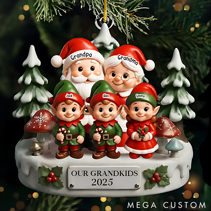 Personalized Family Christmas Ornaments Our First Christmas Smiles Shine Bright Waiting for Santa