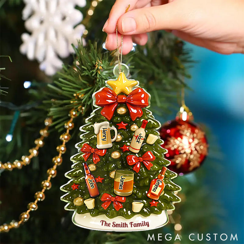 Personalized Family Christmas Ornaments Commemorating Our First Christmas Family Christmas Tree Hanging