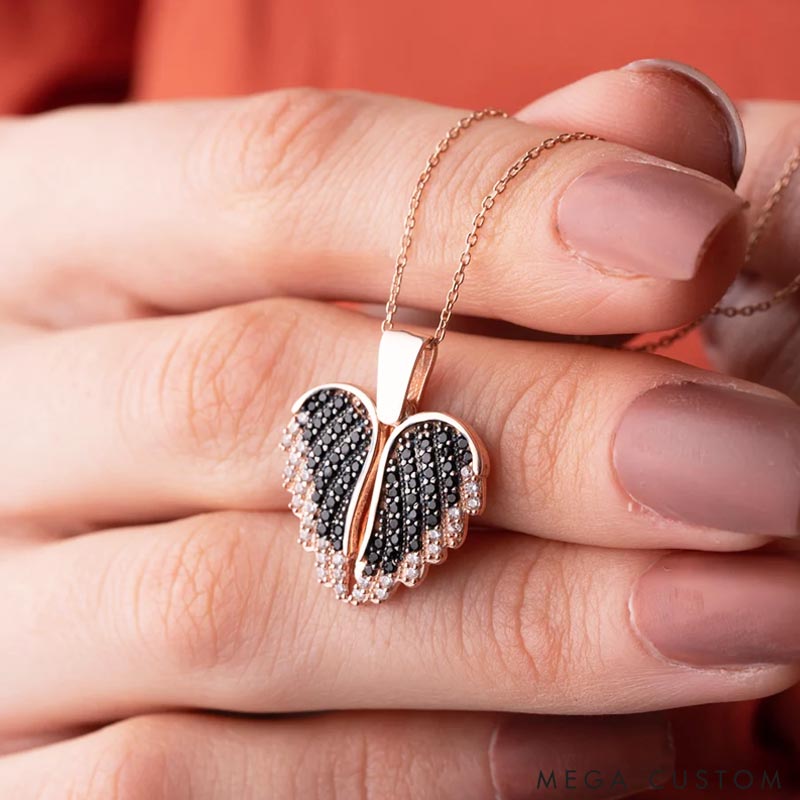 Personalized Custom Necklace Travel Souvenir Wing Necklace Custom Name