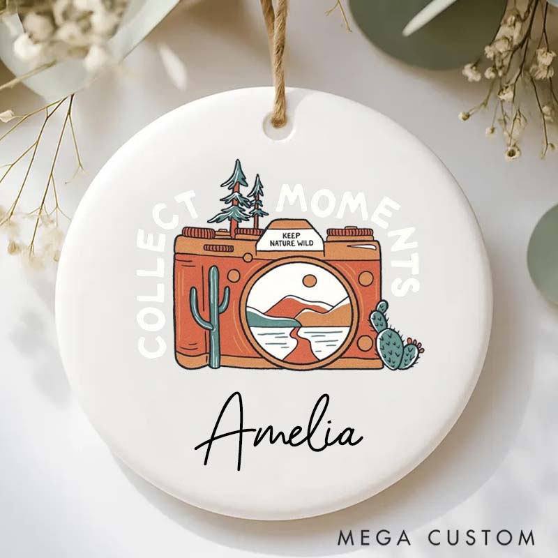 Personalized Ceramic Ornament Collect Moments Traveling Gift for Travel Lovers