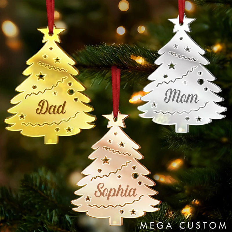 Personalized Family Christmas Ornaments Our Family Tree Shines Bright