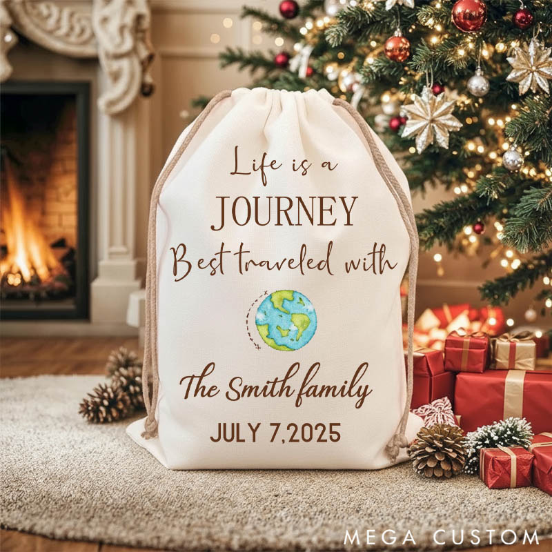 Personalized Travel Bag Life Is A Journey with Custom Name