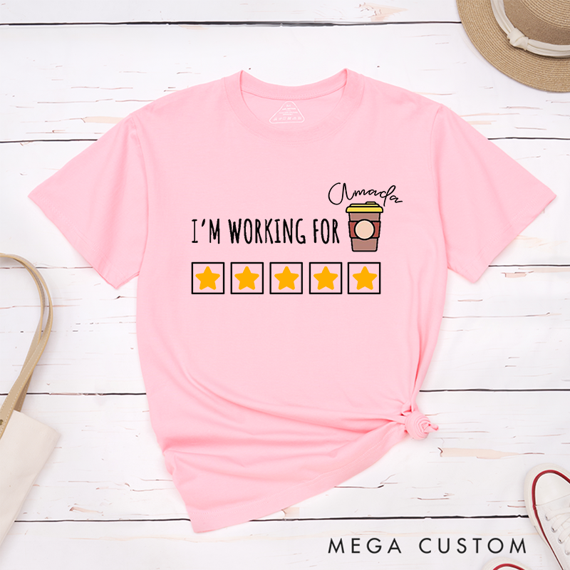 Personalized Fun and Playful Coffee-Themed Work Humor Graphic Design T-Shirt