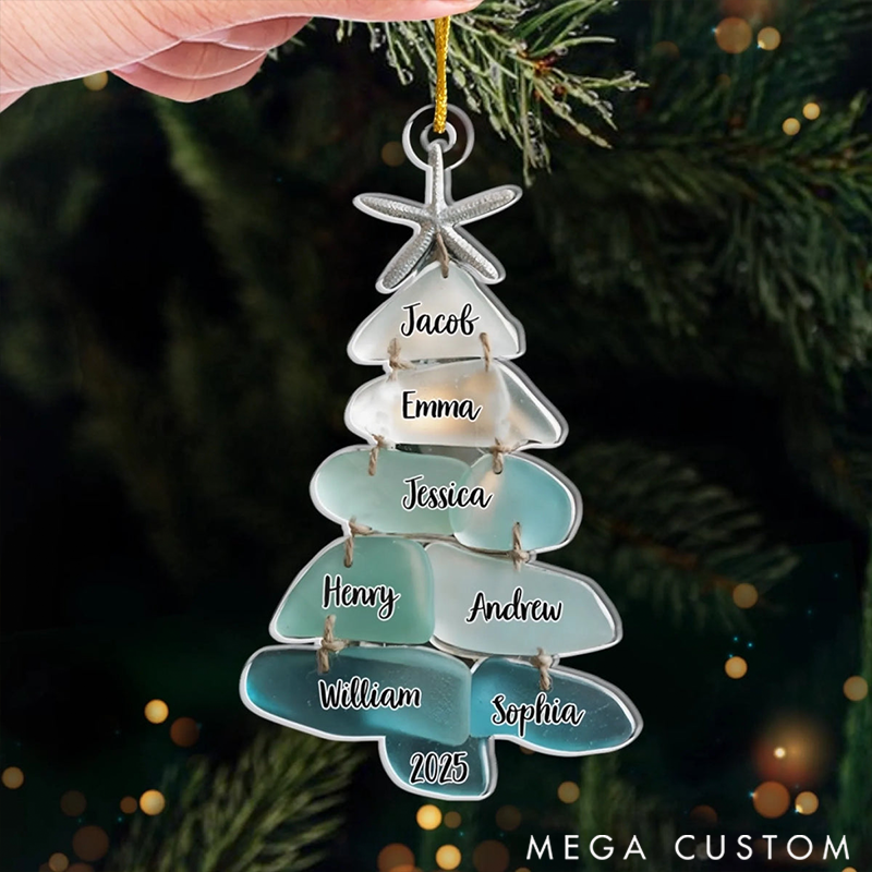 Personalized Family Christmas Ornaments Birthday Gifts for Mom Dad Kids Home is Where Love Grows