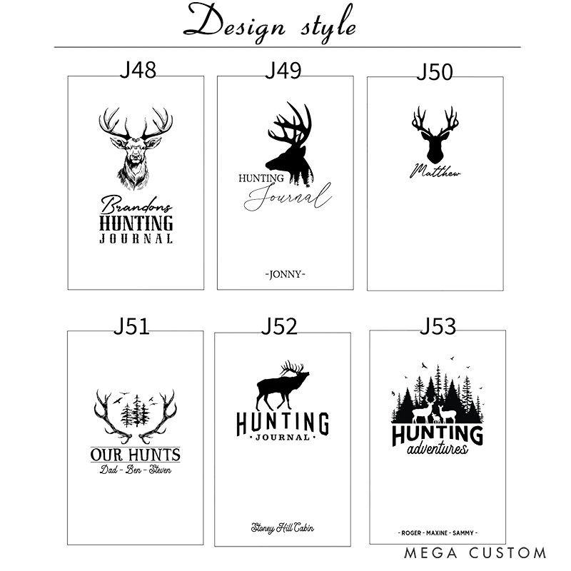 Personalized Shed Hunting Journal Engraved Leatherette Journal for Shed Hunting Notes Custom Journal for Hunters Antler Log Gift for Him
