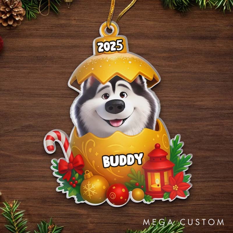 Personalized Pet Lover Merry Woofmas Christmas Ornament 