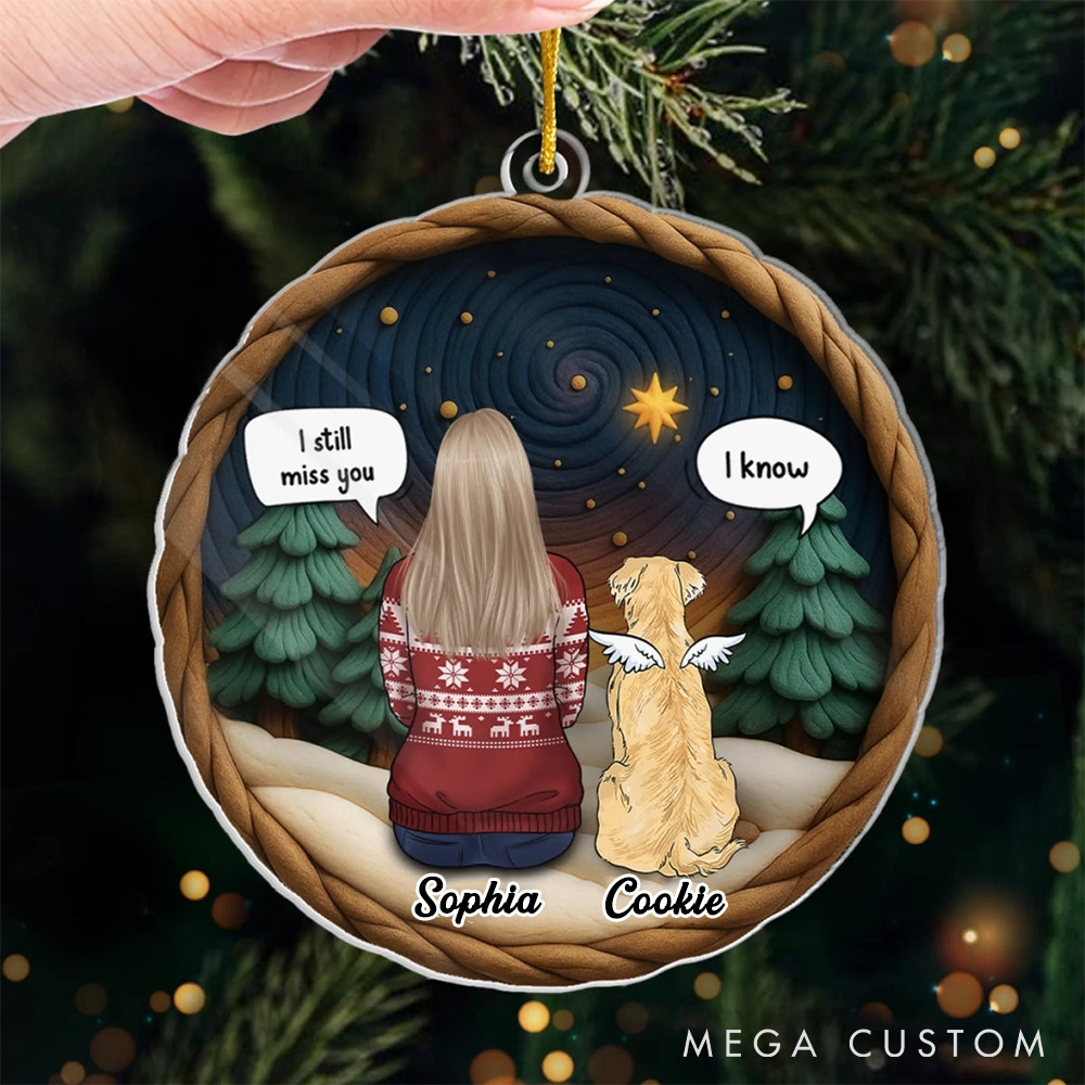 Personalized Dog Lover Fur ever in My Heart Ornament