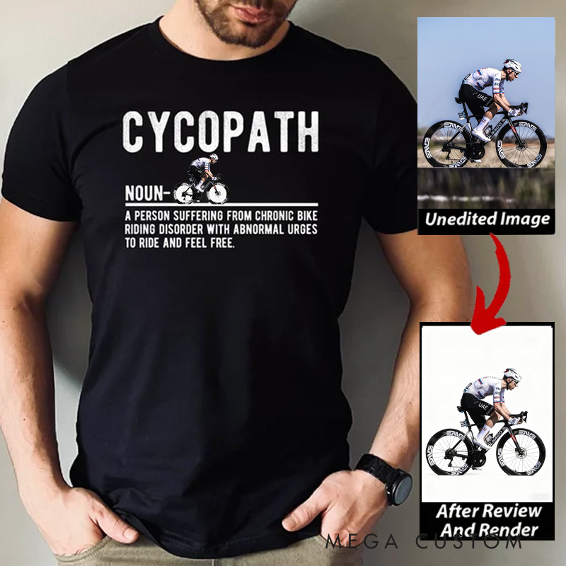 Personalized Cycopath Tshirt Road Bike Shirt Cyclist Gift Tee Bicycle Riding Clothes Tshirt Funny Cycling T-shirt