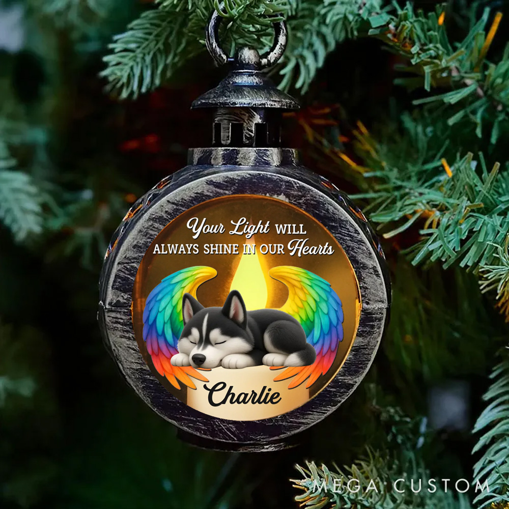 Personalized Dog Lover Glow in My Soul Christmas Lantern