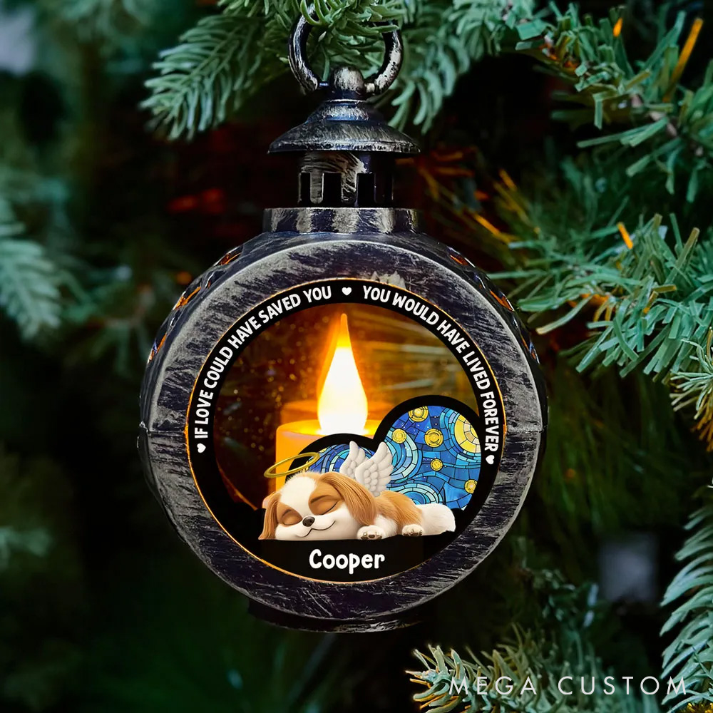 Personalized Dog Lover My Favorite Hello Christmas Lantern