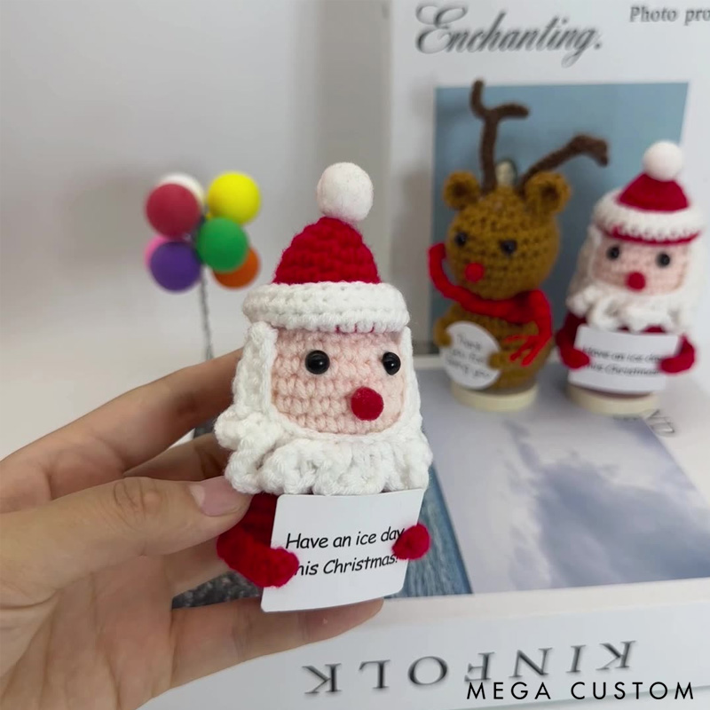 Personalized Crocheted Positive Play Doll Ornament Gift for Mom Custom Name for Crochet Lovers