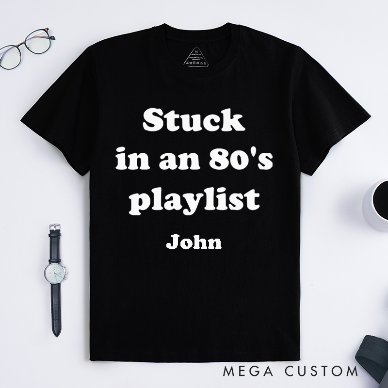 Personalized 80s Music Lover Classic T-Shirts Retro Playlist Tee Custom Gift for Men Women Unique 1980s Song Fan Shirt Perfect Present