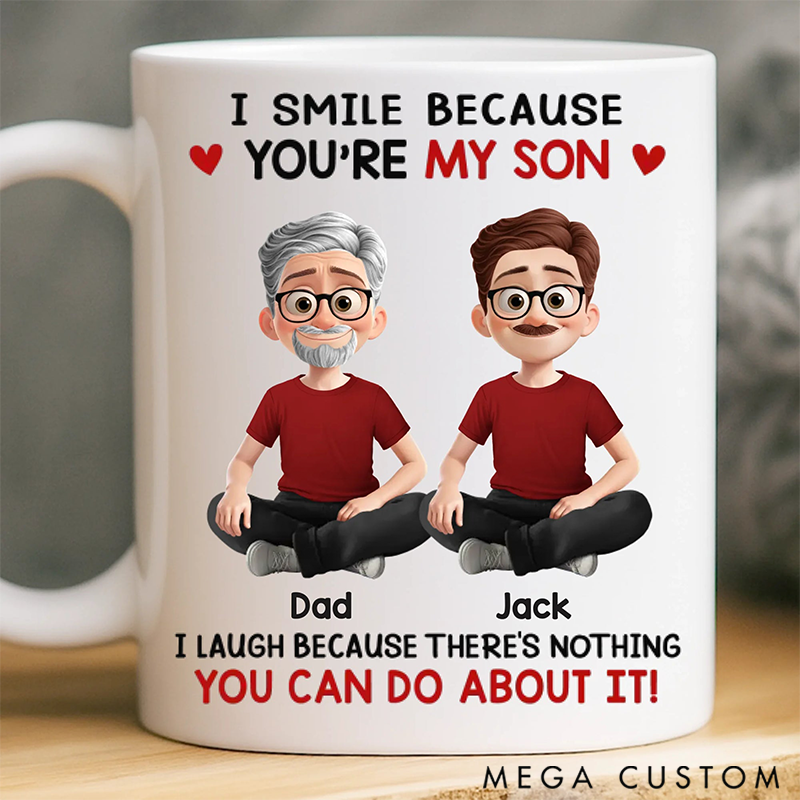 Personalized Love Served Daily Mug Gift for For Mom Dad Son