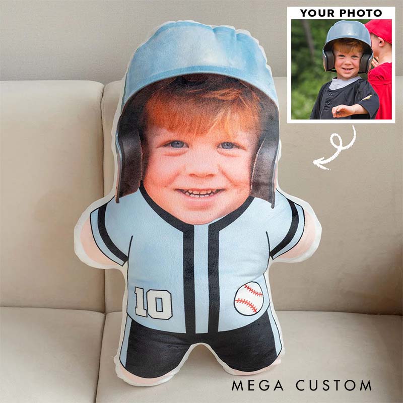 Personalized Photo Custom Shaped Pillow,My Baseball Funny Pillow with Custom Your Photo