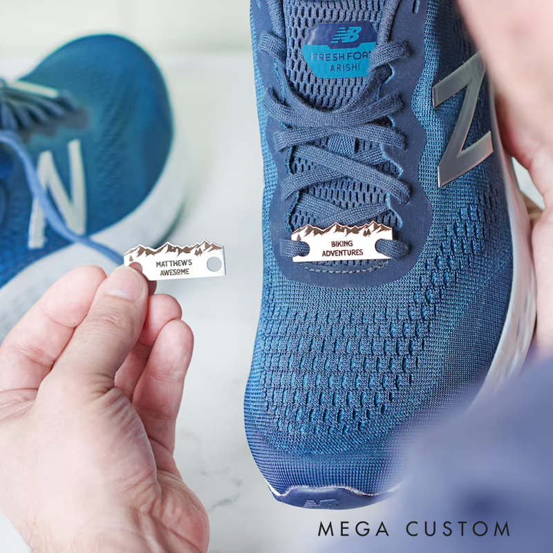 Personalised Mountain Biking Metal Shoe Tags Custom Bike Gift Stainless Steel Cycling Tags MTB Accessories Outdoor Adventure Gift