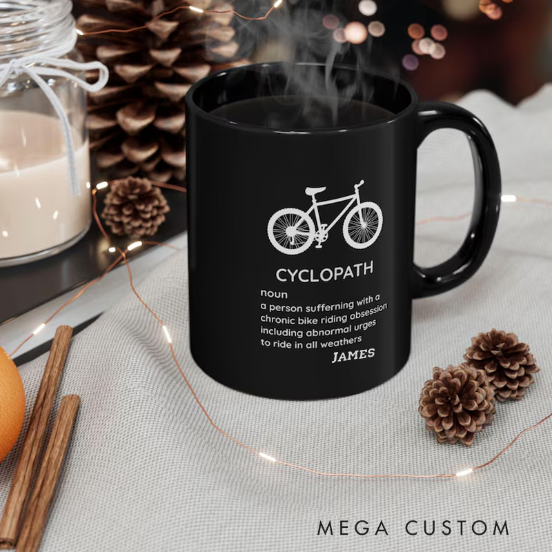 Personalized Cyclopath Mug Cycling Definitions Mug Funny Cycling Gifts Cycopath Cycling Mug Cyclist Coffee Cup Biking Mug Gift for Cyclist