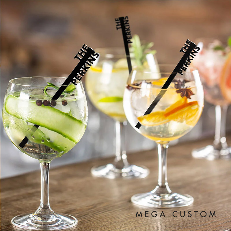 Personalized Wedding Drink Stirrers Custom Newlyweds Cocktail Stir Sticks New Couple Wedding Engagement Party Drink Tags Special Events Drink Stirrers