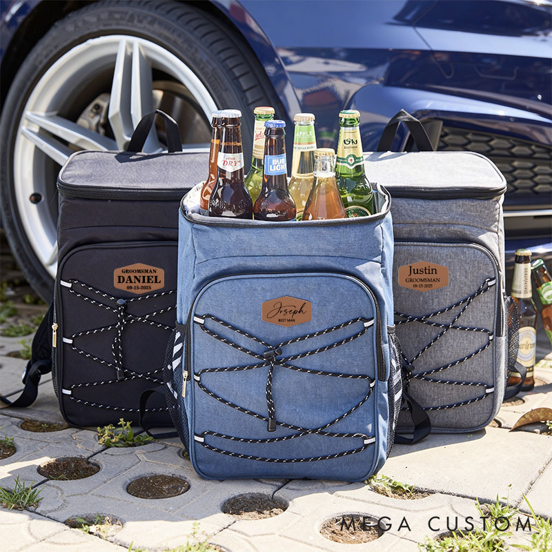 Personalized Groomsmen Cooler Bag Custom Men's Cooler Bag Groomsmen Gifts Beer Can Cooler Backpack Bachelor Party Gift Best Man Gift