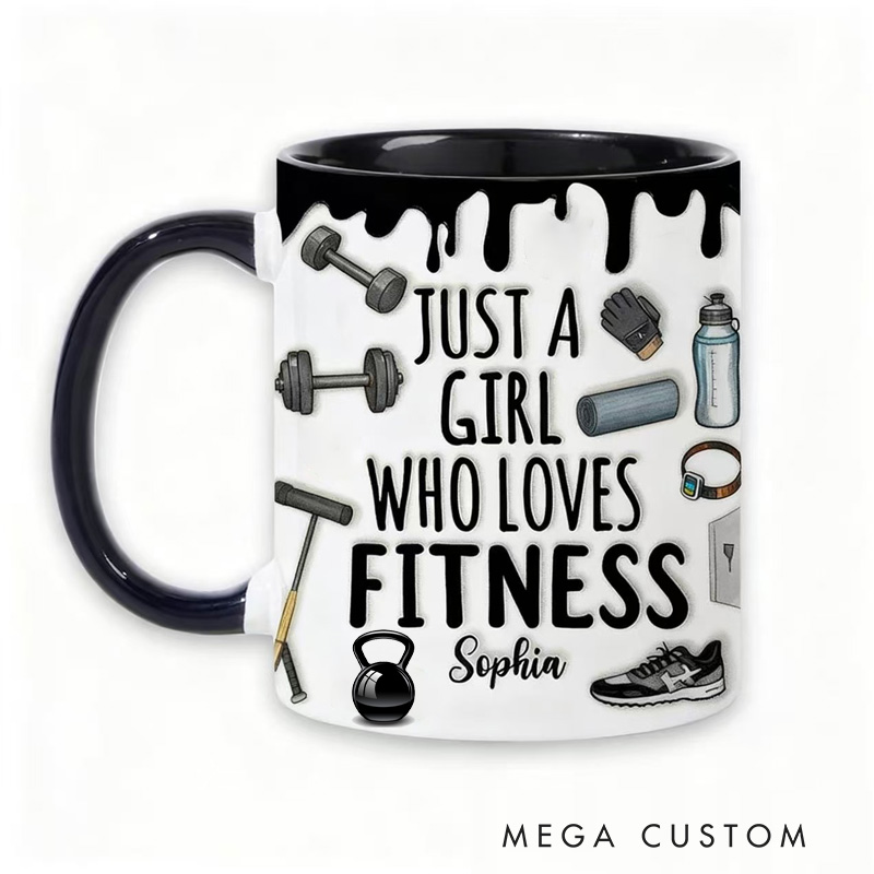 Personalized Just A Person Who Loves Fitness Gym Mug Gift for Kid Weightlift Gym Gift Lovers