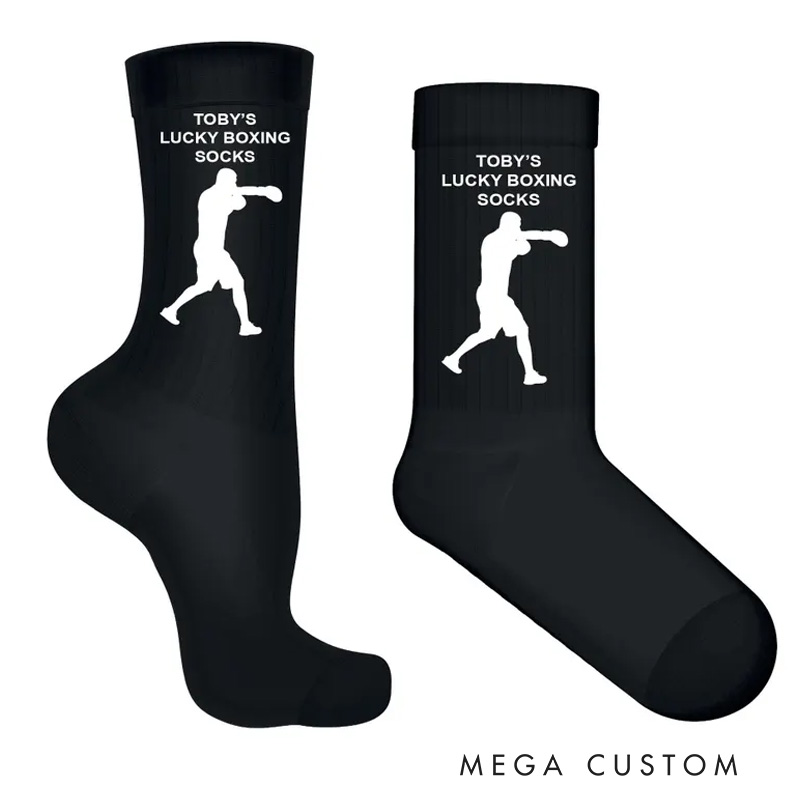 Personalized Lucky Boxing Socks Perfect Gift for Your Loved One Who Enjoys His Boxing Birthday Christmas Gift ideas