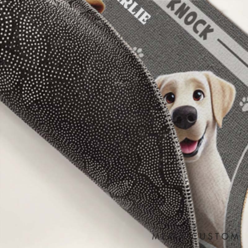 Personalized Dog Lover Paws Before People in this Happy Home Doormat