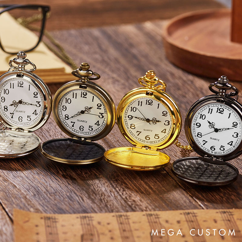 Personalized Best Man Gift Pocket Watch Custom Engraved Pocket Watch with Chain Bachelor Party Gift for Groomsmen and Best Man