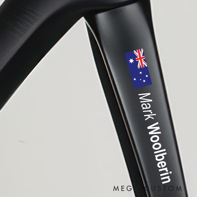 Personalized Custom Flag Name Bike Decals Cycling Stickers for Bicycle Riding Lovers