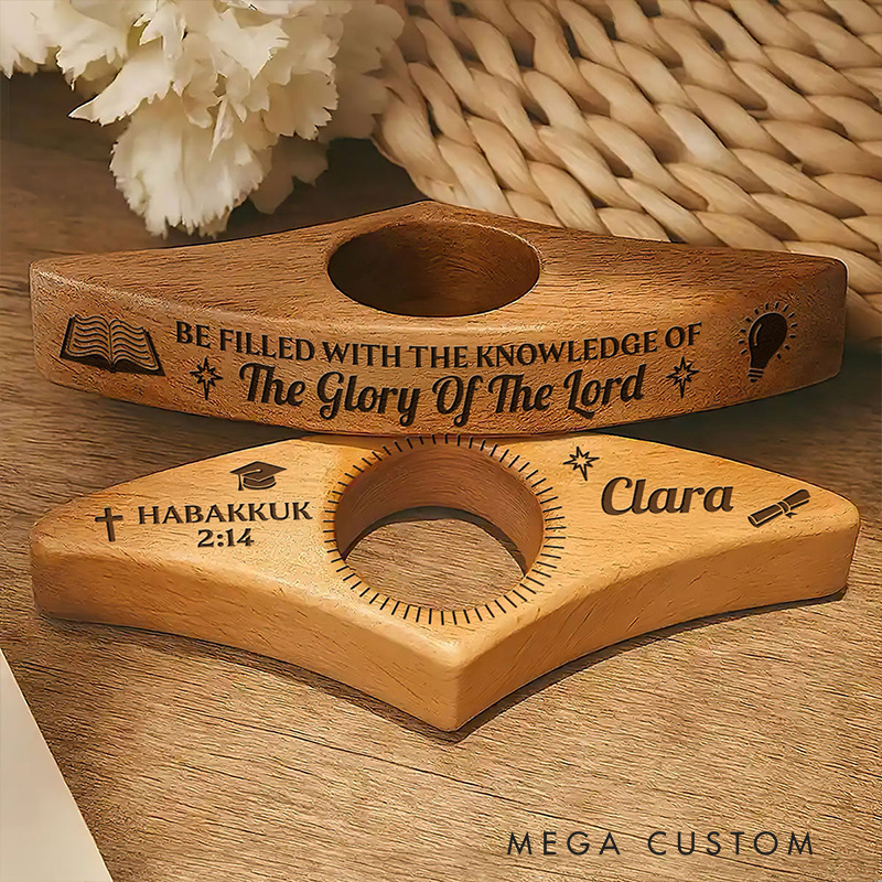 Personalized Be Filled with the Knowledge of the Glory of the Lord Book Page Holder with Name Read Accessory Scripture Religious Gift for Book Lover