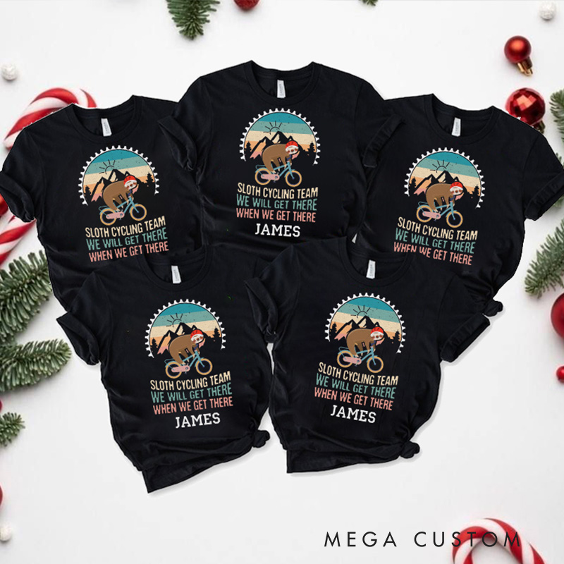 Personalized Classic Tshirt Funny Vintage Sloth Cycling Bike Bicycle Riding Biking Cyclists Cycologist T-Shirt Sloths Lover Bicycles Bikes Riders Gifts