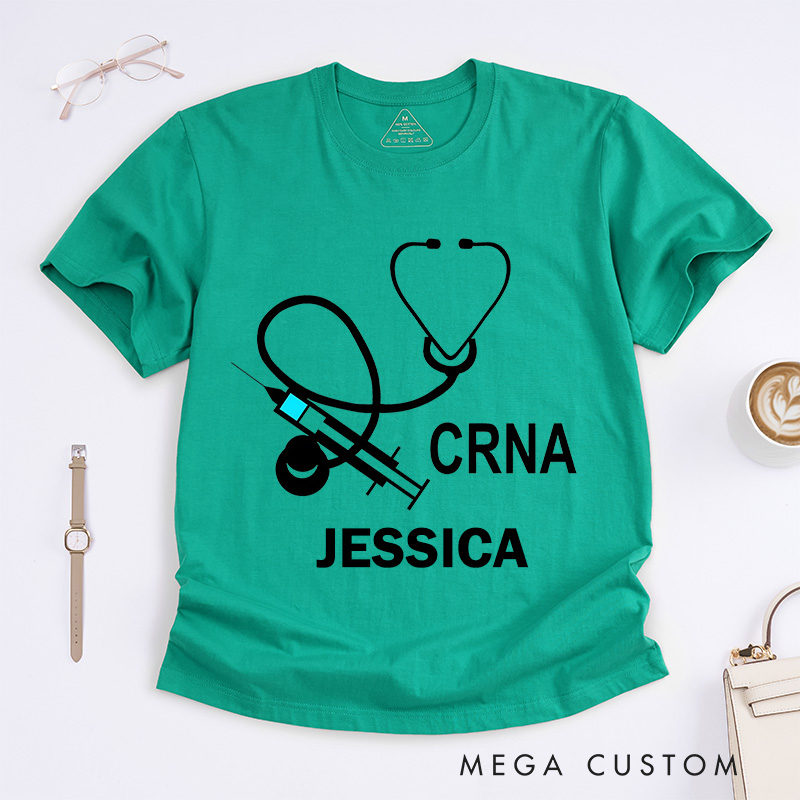 Personalized Nurse T-Shirts CRNA Essentials Fashion Design T-Shirts