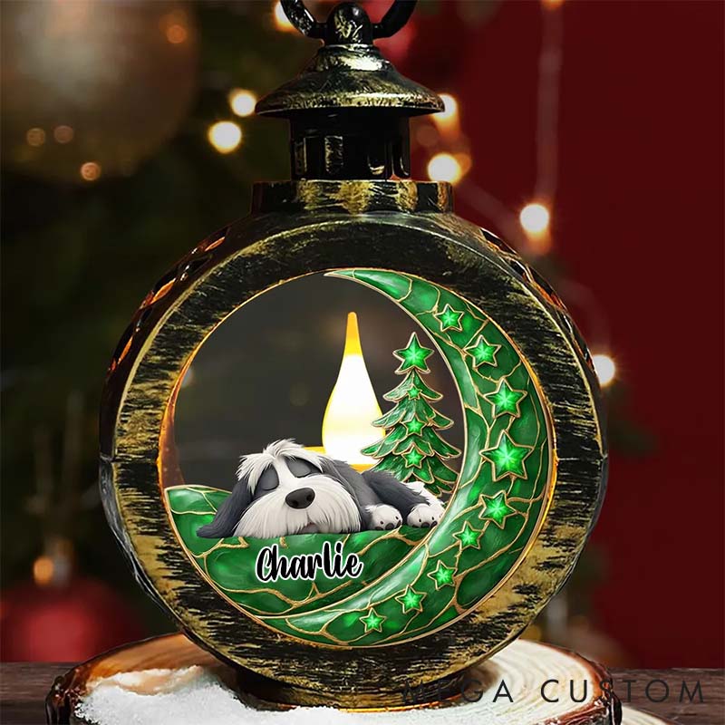 Personalized Dog Lover Beside Pearl of You Christmas Lantern