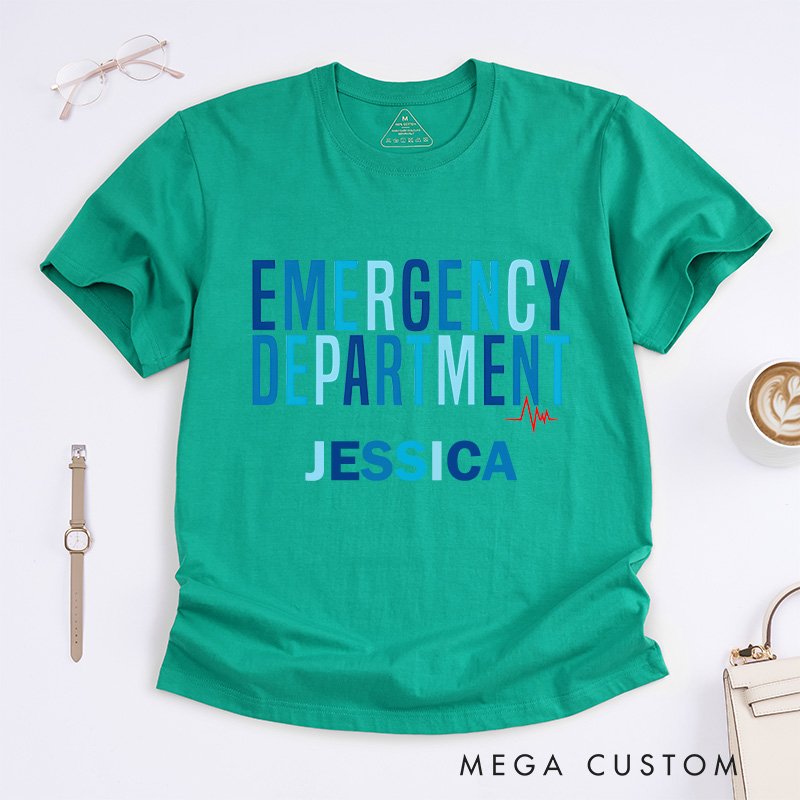 Personalized Nurse T-Shirts Emergency Department Fashion Design T-Shirts