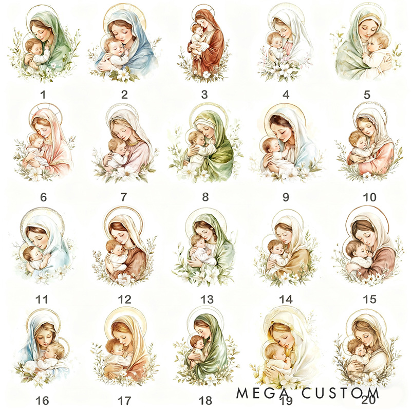 Personalized under the Care of Virgin Mary Ceramic Mug with Name Religious Gift Catholic Gift for Women Girls