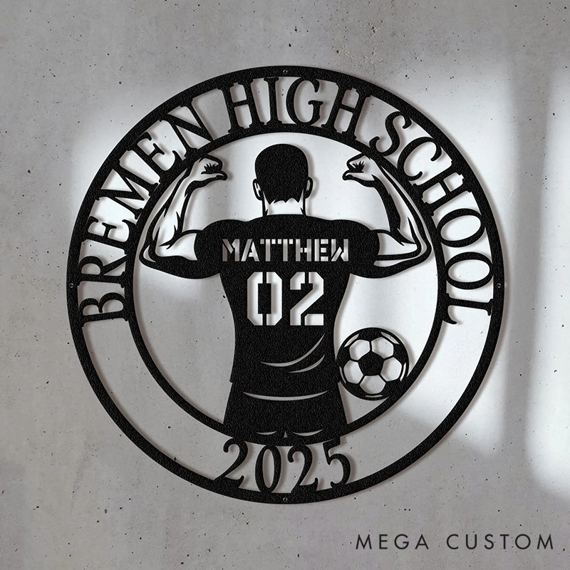 Personalized Soccer Metal Sign with Perfect Gift for Sport Player 