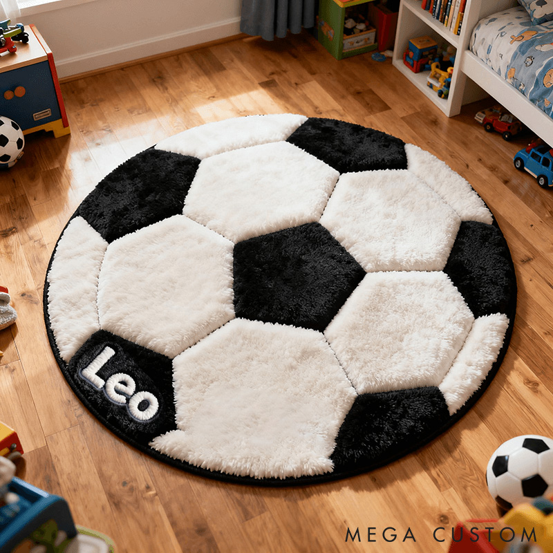 Personalized Soccer-Shaped Doormat and Transform Kids’ Space with Custom Name