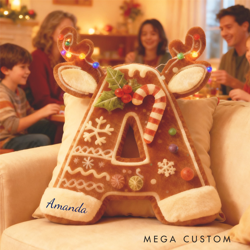 Personalized Cookie Letter Pillow Kids with Custom Name for Kids Baker Baking Lover