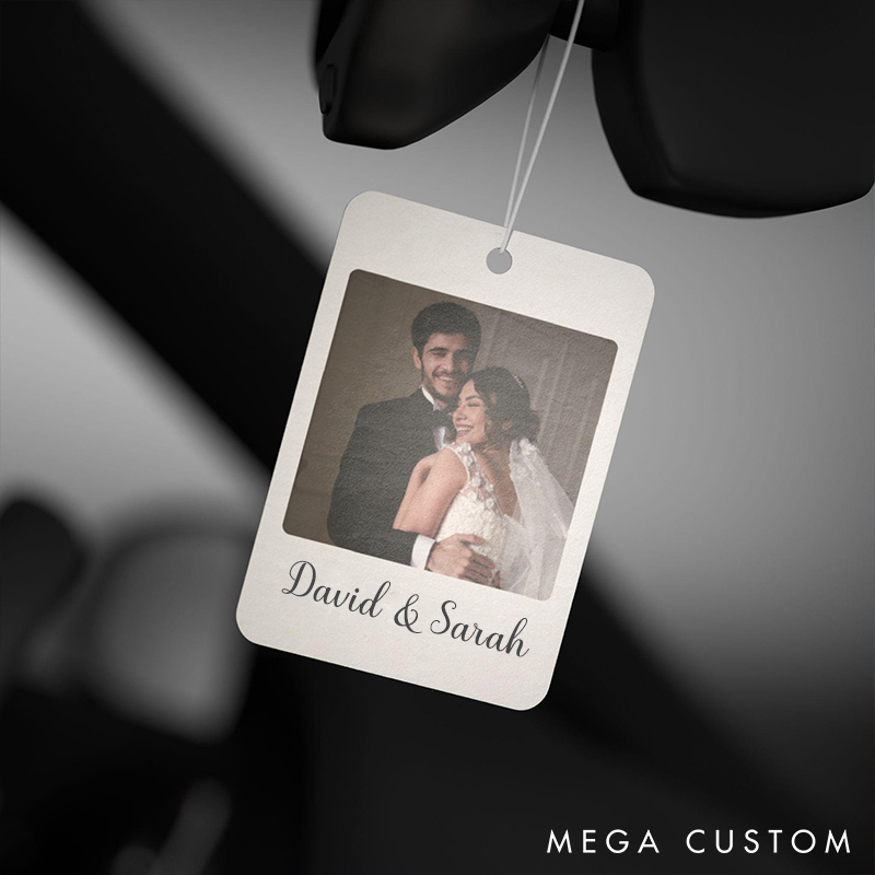 Personalised Couple Photo Car Ornament Acrylic Car Ornament with Couple Photo Drive Safe Ornament for Husband Boyfriend Couple Gift