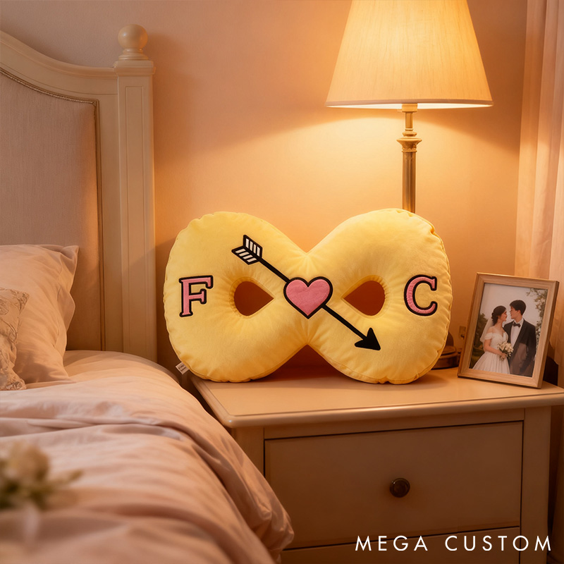 Personalized Infinity Love Pillow Couple Symbol of Endless Love Pillow Couple Christmas Gift Decor Anniversary Valentine's Gift Pillow