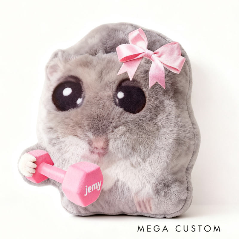 Personalized Pillow Sad Hamster Funny Coquette Cute Gifts for Girls Friends Custom Name Pillow Comfortable Christmas Decor for Gym Lovers
